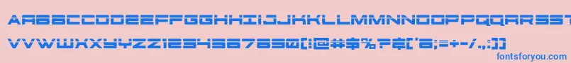 Czcionka futureforceslaser – niebieskie czcionki na różowym tle