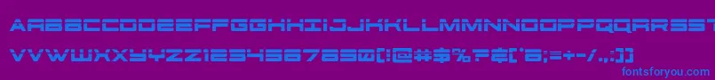 futureforceslaser-Schriftart – Blaue Schriften auf violettem Hintergrund