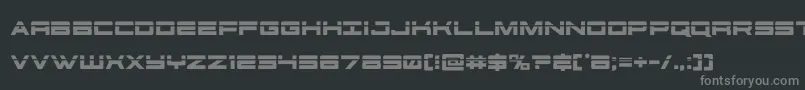 futureforceslaser-Schriftart – Graue Schriften auf schwarzem Hintergrund