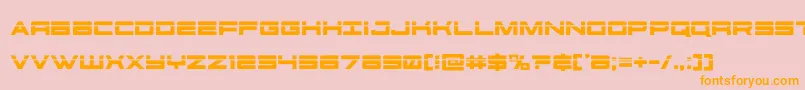 futureforceslaser-Schriftart – Orangefarbene Schriften auf rosa Hintergrund