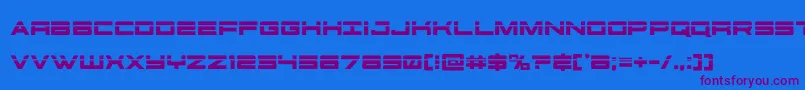 Fonte futureforceslaser – fontes roxas em um fundo azul