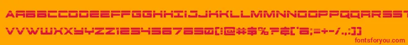 Czcionka futureforceslaser – czerwone czcionki na pomarańczowym tle