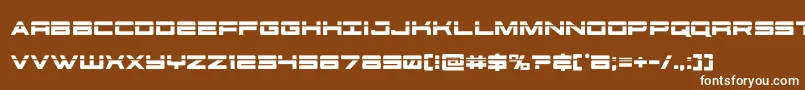 フォントfutureforceslaser – 茶色の背景に白い文字