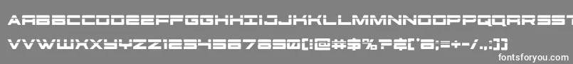 フォントfutureforceslaser – 灰色の背景に白い文字