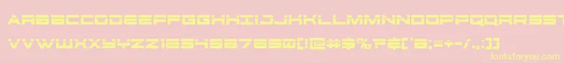 futureforceslaser-Schriftart – Gelbe Schriften auf rosa Hintergrund