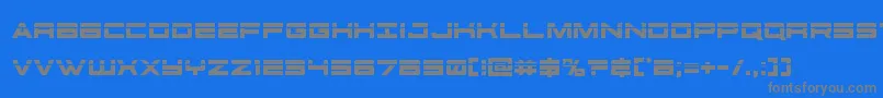 futureforceslaser Font – Gray Fonts on Blue Background