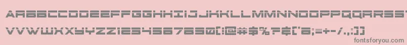 フォントfutureforceslaser – ピンクの背景に灰色の文字