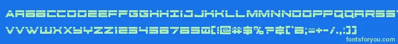 futureforceslaser Font – Green Fonts on Blue Background