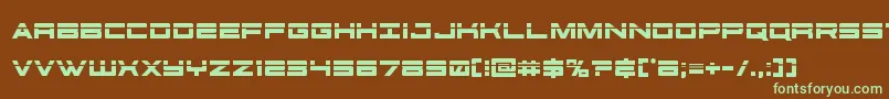 futureforceslaser Font – Green Fonts on Brown Background