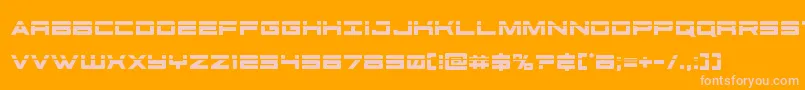 futureforceslaser Font – Pink Fonts on Orange Background