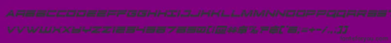 フォントfutureforceslaserital – 紫の背景に黒い文字