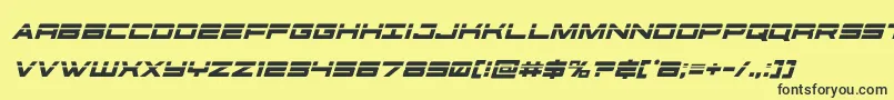 futureforceslaserital Font – Black Fonts on Yellow Background