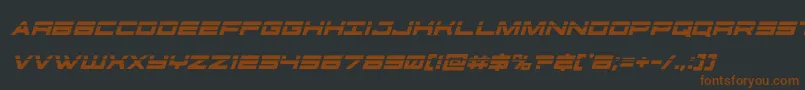 futureforceslaserital Font – Brown Fonts on Black Background