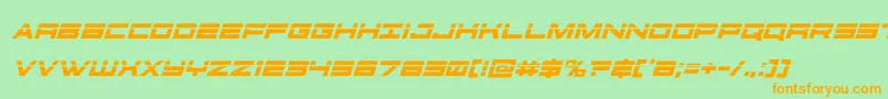 futureforceslaserital Font – Orange Fonts on Green Background