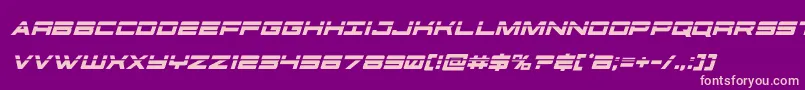 futureforceslaserital Font – Pink Fonts on Purple Background