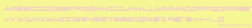 futureforceslaserital Font – Pink Fonts on Yellow Background