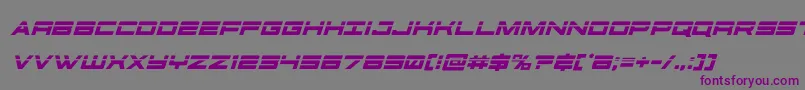 futureforceslaserital Font – Purple Fonts on Gray Background