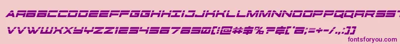 futureforceslaserital Font – Purple Fonts on Pink Background