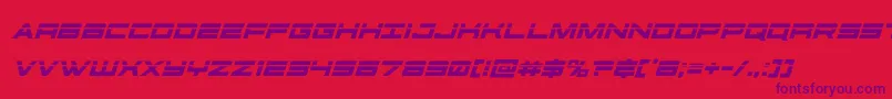 フォントfutureforceslaserital – 赤い背景に紫のフォント