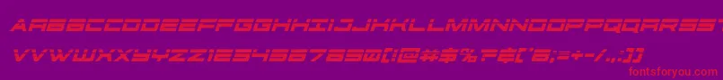 futureforceslaserital-Schriftart – Rote Schriften auf violettem Hintergrund