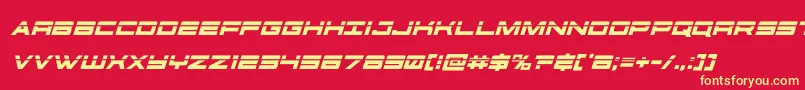 futureforceslaserital Font – Yellow Fonts on Red Background