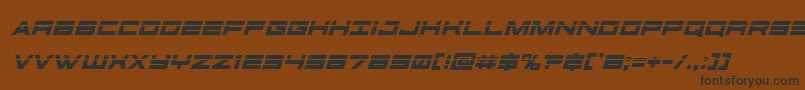 futureforceslaserital Font – Black Fonts on Brown Background