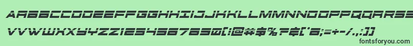 futureforceslaserital Font – Black Fonts on Green Background