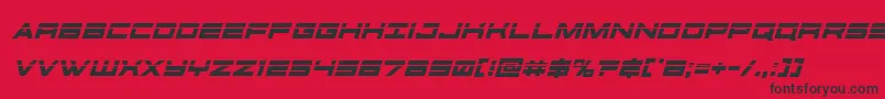 futureforceslaserital Font – Black Fonts on Red Background