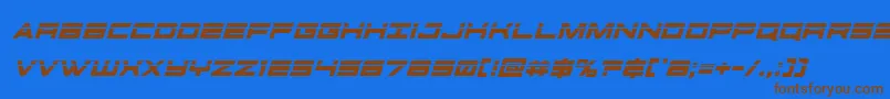 futureforceslaserital Font – Brown Fonts on Blue Background