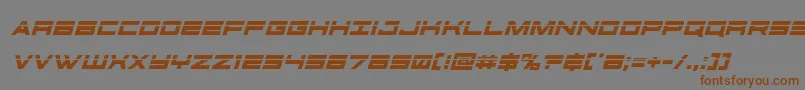 futureforceslaserital Font – Brown Fonts on Gray Background