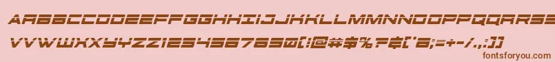 futureforceslaserital Font – Brown Fonts on Pink Background