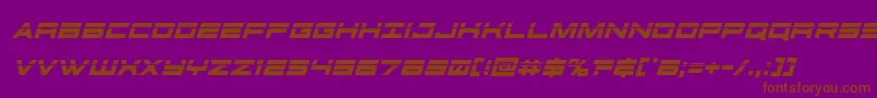 futureforceslaserital Font – Brown Fonts on Purple Background
