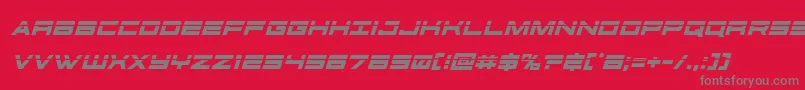 futureforceslaserital Font – Gray Fonts on Red Background