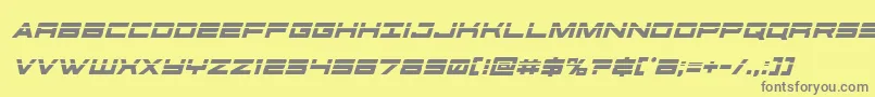 futureforceslaserital Font – Gray Fonts on Yellow Background
