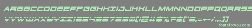 futureforceslaserital Font – Green Fonts on Gray Background