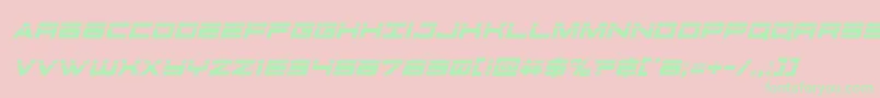 futureforceslaserital Font – Green Fonts on Pink Background