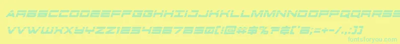 futureforceslaserital Font – Green Fonts on Yellow Background