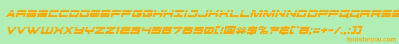 futureforceslaserital Font – Orange Fonts on Green Background