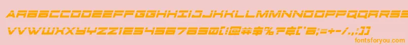 futureforceslaserital Font – Orange Fonts on Pink Background