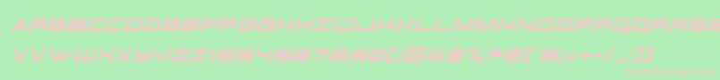 futureforceslaserital Font – Pink Fonts on Green Background