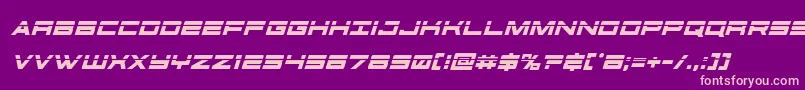 futureforceslaserital Font – Pink Fonts on Purple Background