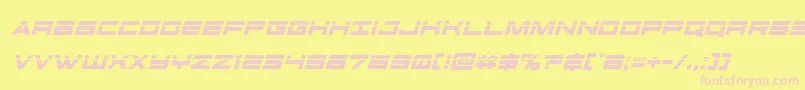 futureforceslaserital Font – Pink Fonts on Yellow Background