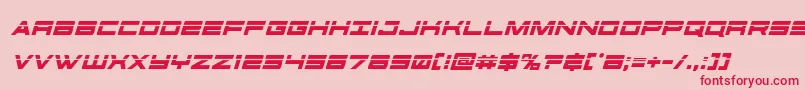 futureforceslaserital Font – Red Fonts on Pink Background
