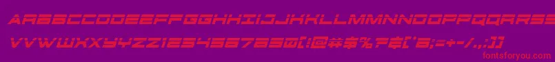 futureforceslaserital Font – Red Fonts on Purple Background