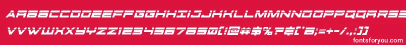 futureforceslaserital Font – White Fonts on Red Background