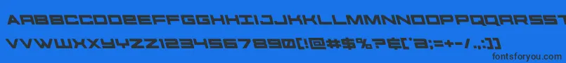 futureforcesleft Font – Black Fonts on Blue Background