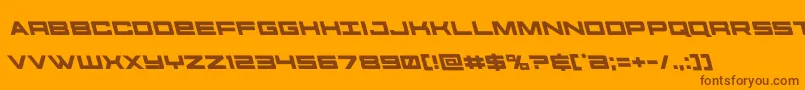 futureforcesleft Font – Brown Fonts on Orange Background