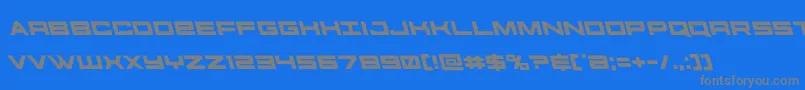 Fonte futureforcesleft – fontes cinzas em um fundo azul