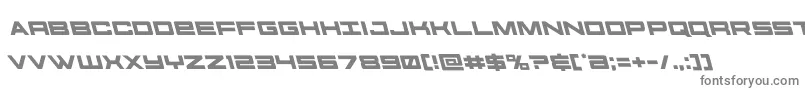 Fonte futureforcesleft – fontes cinzas em um fundo branco