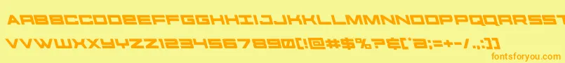 futureforcesleft Font – Orange Fonts on Yellow Background